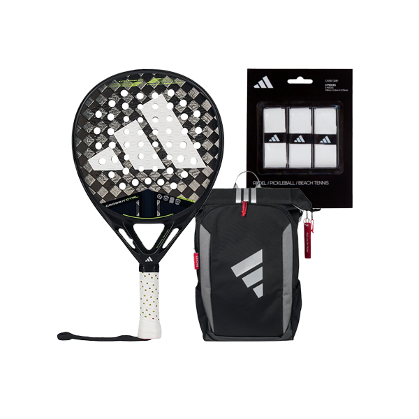 PACK Pala Adidas Cross it CTRL 2025 + Mochila Adidas multigame ALE GALÁN 2025 + Overgrip adidas blanco (3)
