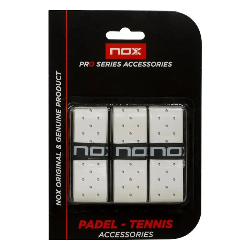 Blister (Pack 3) Overgrips Nox Pro Perforados Blancos