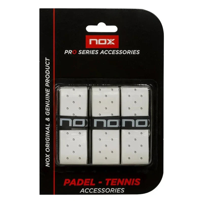 Blister (Pack 3) Overgrips Nox Pro Perforados Blancos